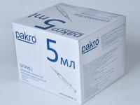5 мл трехкомпонентный шприц Pakro, с иглой 0,7х40, 100 шт купить в Москве