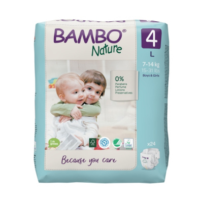 Эко-подгузники Bambo Nature 3 (4-8 кг), 52 шт купить оптом в Москве